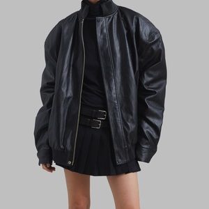 Jude Faux Leather Jacket - The Frankie Shop in black
